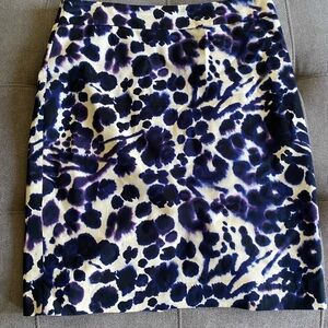 Purple Abstract Pencil Skirt